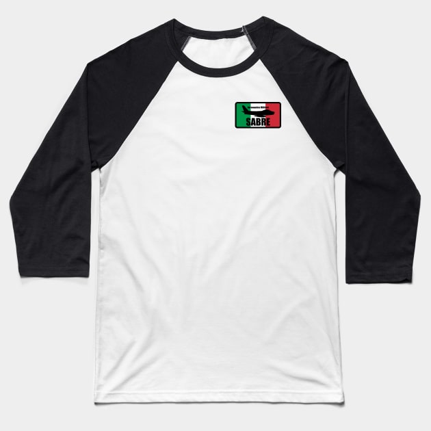 Italian F-86 Sabre (Small logo) Baseball T-Shirt by TCP